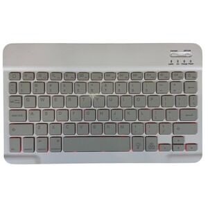 Wireless Bluetooth RGB Backlit Keyboard KB505 Slim Portable White Grey